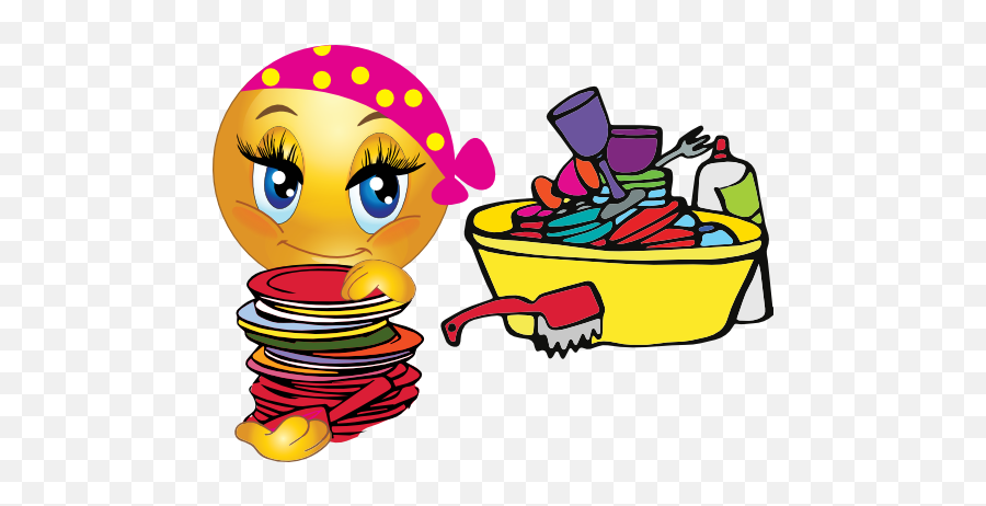 Washing Girl Smiley Emoticon Clipart I2clipart - Royalty Emoji,Little Girl Emoticon