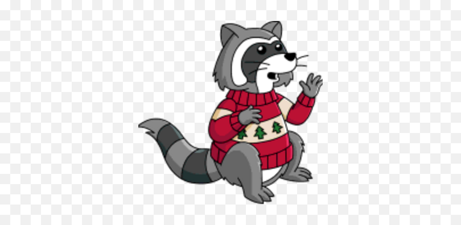 Christmas Raccoon The Simpsons Tapped Out Wiki Fandom Emoji,Cartoon Raccoon No Emotion