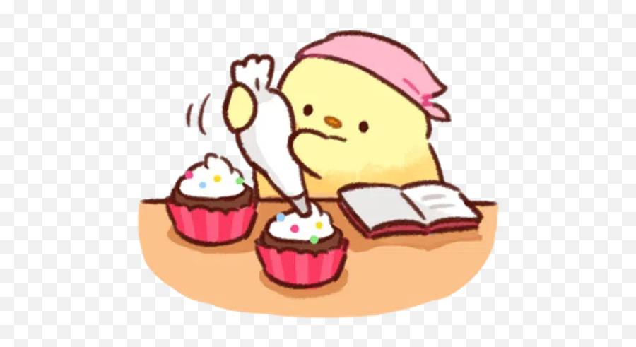 Soft And Cute Chick 02 Sticker Pack - Stickers Cloud Emoji,Cute Cupcake Emojis