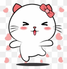 Kitty Cat Animated Sticker By Kim Kon Ket Emoji,Kawaii Kitty Emoticons
