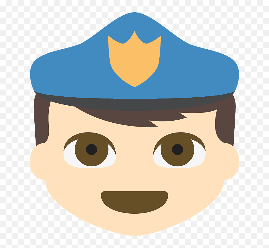 Police Officer Emoji Clipart - Png Police Emoji Face,Beret Emoji