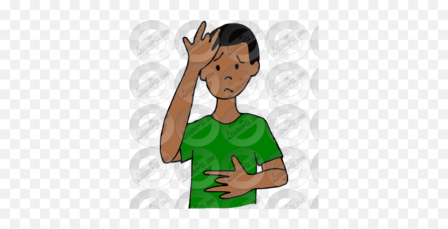 Sick Picture For Classroom Therapy Use - Great Sick Clipart Emoji,Covering Mouth Emoji