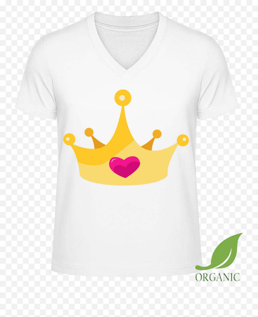 Princess Crown Yellow U201cjamesu201d Organic V - Neck Tshirt Emoji,Princes Crown Emoji