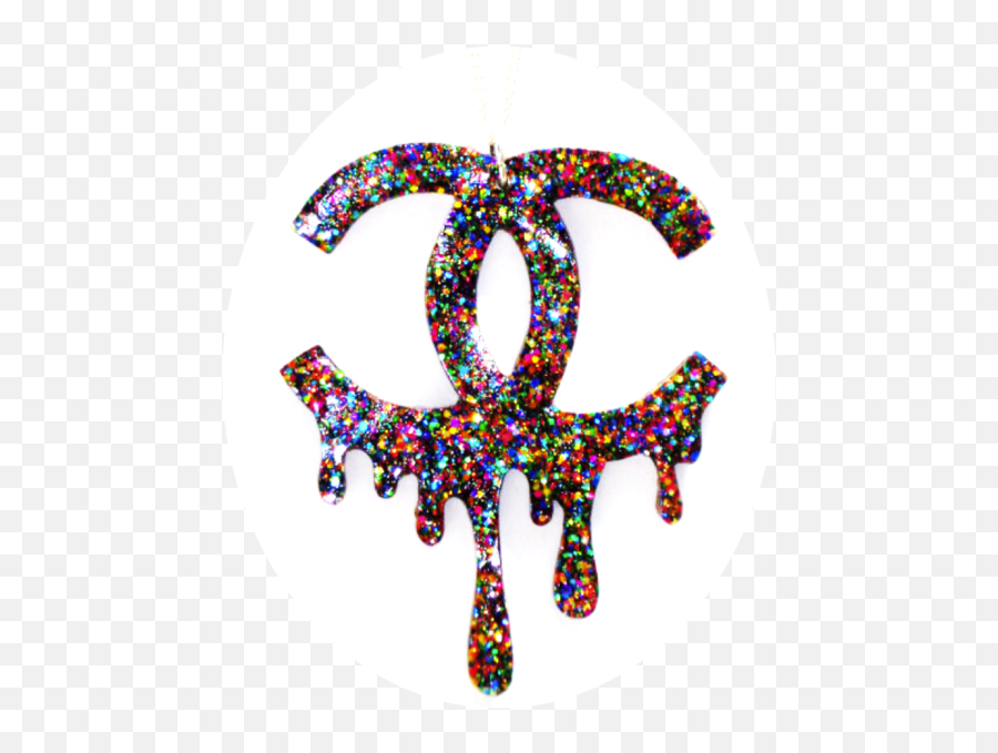 Chanel Wallpapers Graffiti Wall Art - Glitter Chanel Logo Emoji,Throw Glitter Emoji