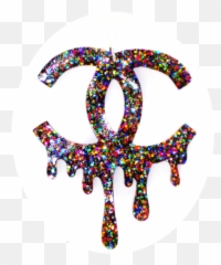 Chanel Wallpapers Graffiti Wall Art - Glitter Chanel Logo Emoji,Throw Glitter Emoji