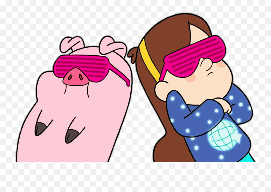 Waddles Gravity Mabel Falls Sticker By Guilherme Lucena - Gravity Falls Images Pig Emoji,Gravity Falls Emoji