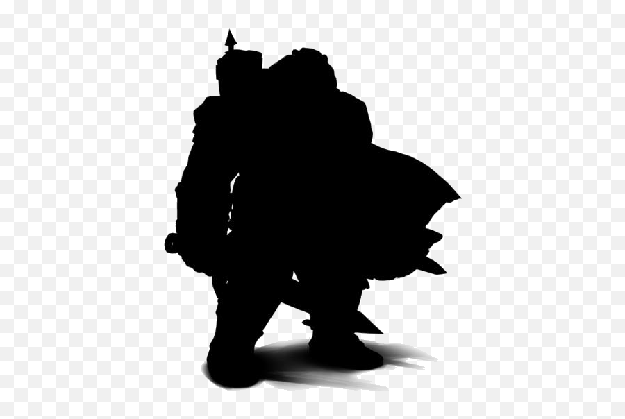 Transparent Ebony Dwarf Ranger Warrior - Silhouette Emoji,Ebony Emoji