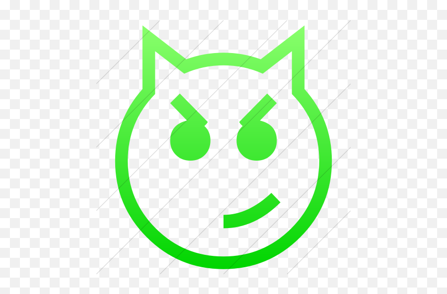 Classic Emoticons Cat Face - Dot Emoji,Green Emoticons