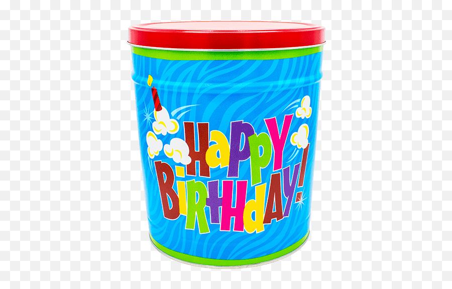 Happy Birthday Popcorn Tin 35 Gallon - Popcorn Emoji,Schwinn Burst Emoticon Helmet