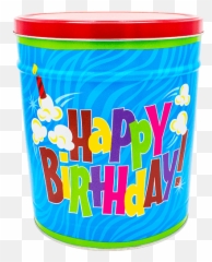 Happy Birthday Popcorn Tin 35 Gallon - Popcorn Emoji,Schwinn Burst Emoticon Helmet