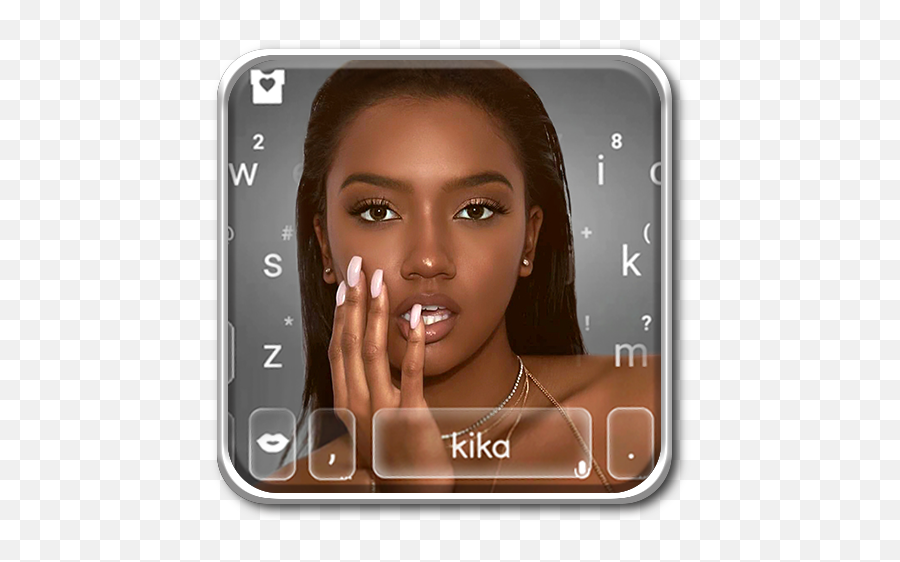 African Girl Keyboard Theme U2013 Apps On Google Play - Negras Da Pele Lisinha Emoji,Eyelashes Emoji Copy And Paste