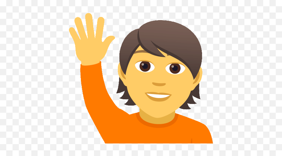 Person Raising Hand Joypixels Gif - Animated Raise Hand Gif Emoji,Raise Your Hand Emoji