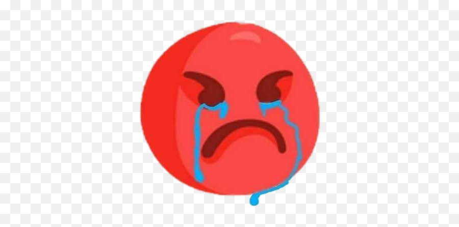 Emoji Anger Angry Face Crying Sticker By Janella - Face Crying Angry Emoji,Crying Emoji