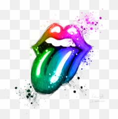 Rolling Stones Lips Rainbow 2 Fleece Blanket - Blue Rolling Stones Lips Emoji,Rolling Stones Smiley Face Emoticon