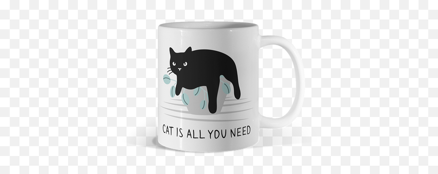 New Reprints Grey Kitten Mugs Design By Humans - Magic Mug Emoji,Grey Cat Emoticon