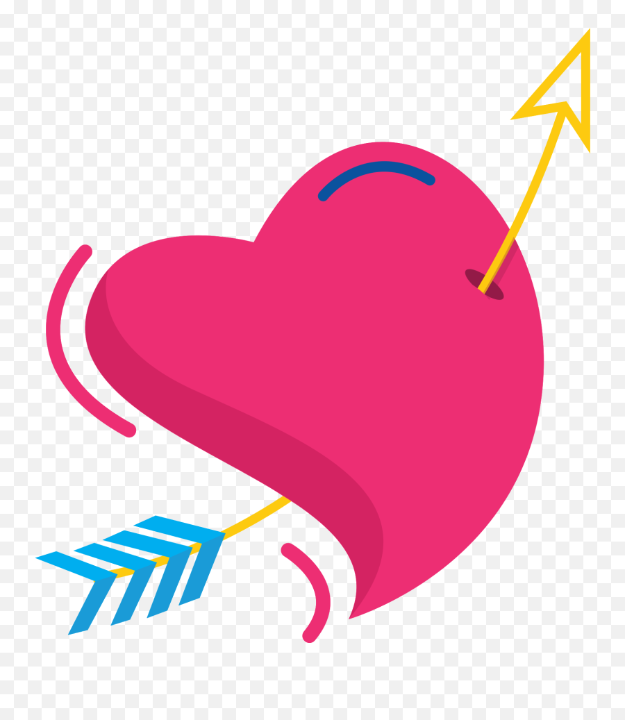 Free Cute Heart With Arrow 1186867 Png With Transparent - Girly Emoji,Android Emoji Heart Png