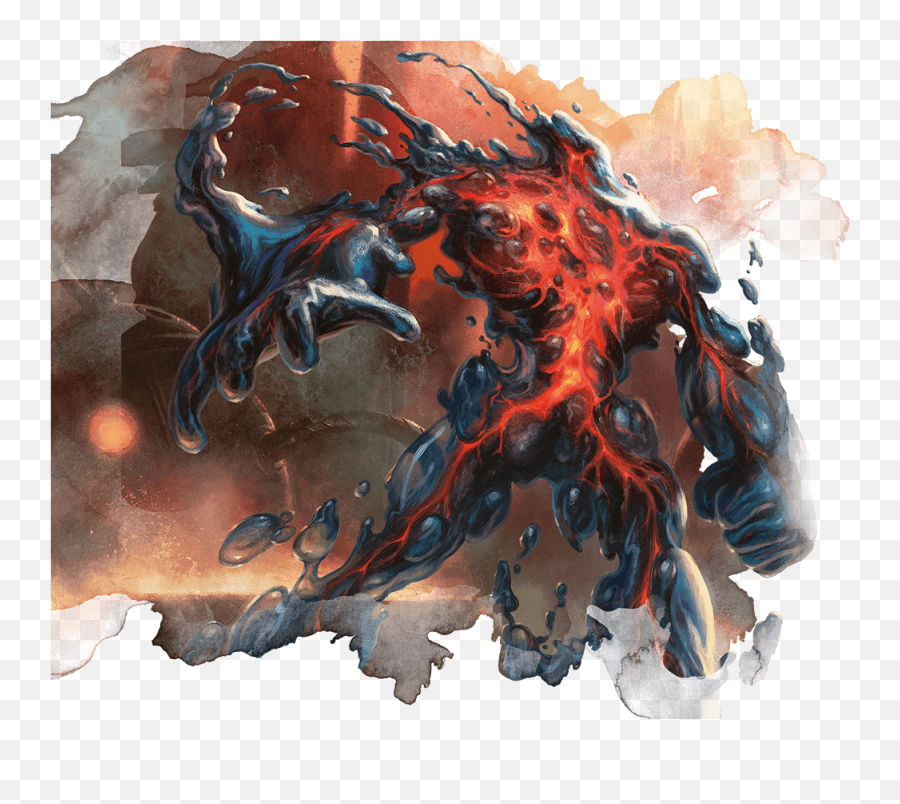 Bestiary Draconic - Mtg Art Blistercoil Weird Emoji,Agony And Despair Emotions Artwork