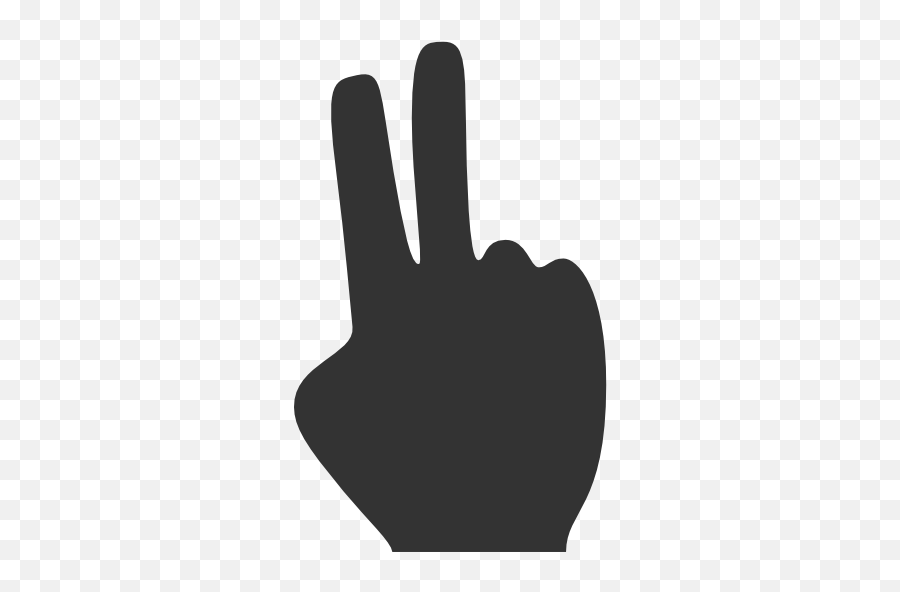 Dua Jari Tangan Gratis Ikon Dari Windows 8 Icon - 2 Finger Clipart Black Emoji,Emoticon Jempol Tangan Kanan Dan Kiri Sama