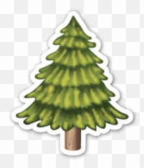 Evergreen Tree Adesivos Sticker Estampas Decoração De Natal - Emoji,Fall Leaf Emoji