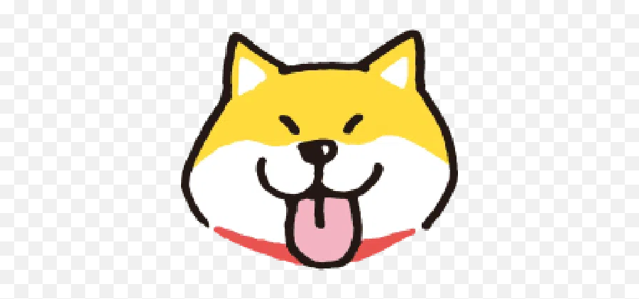 Shiba Emoji Whatsapp Stickers - Happy,Shiba Emoji