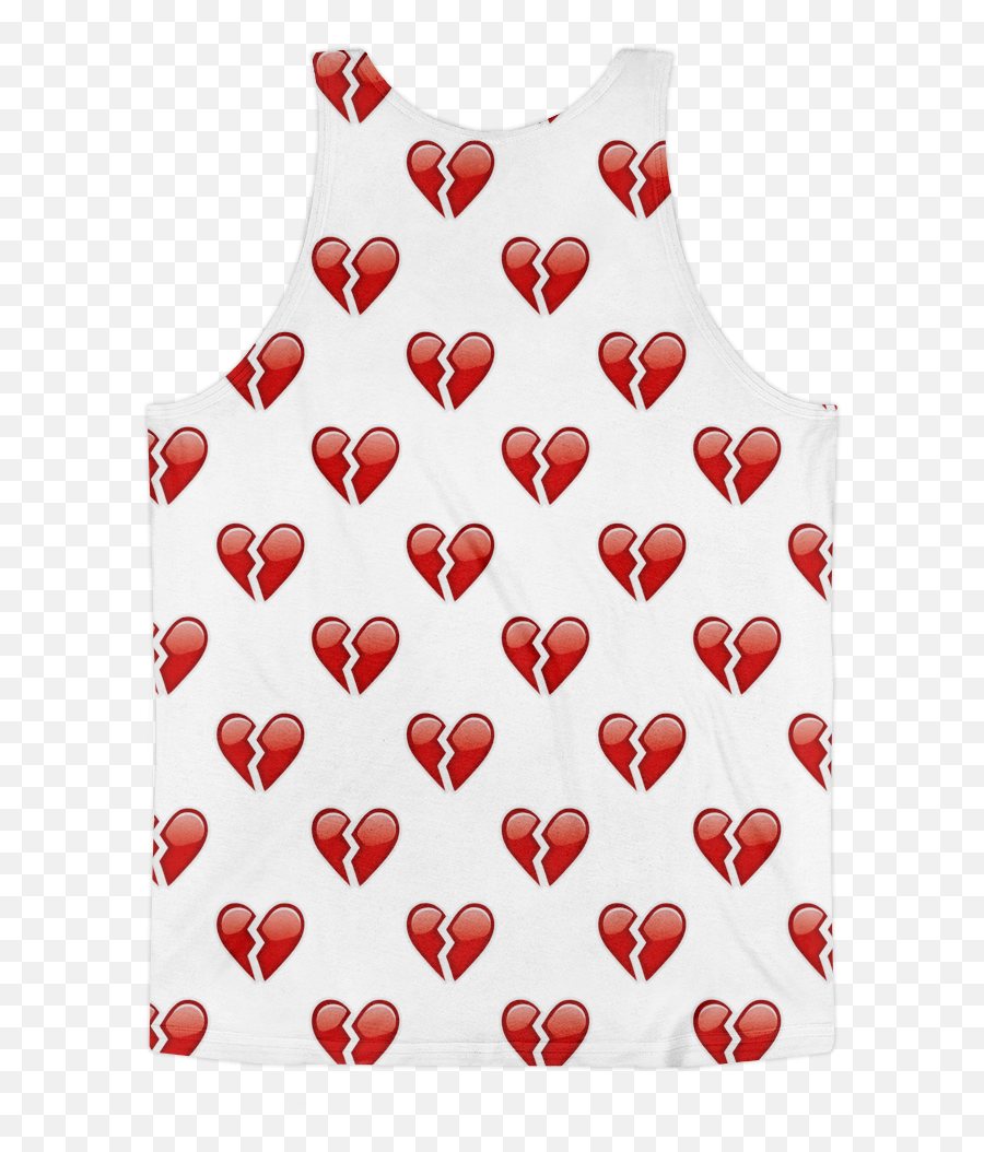 Broken Heart Emoticon Emoji Pillow Case - Sleeveless,Emoji Pillow