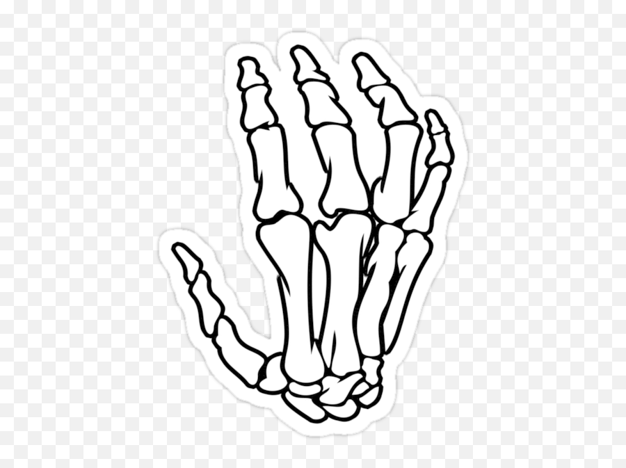 Transparent Skeleton Middle Finger Your Decal Will Be Made Emoji,Giving The Finger Emoticon For Facebook