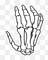 Transparent Skeleton Middle Finger Your Decal Will Be Made Emoji,Giving The Finger Emoticon For Facebook