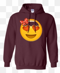 Emoji Shirt Heart Eyes Heart Bow Valentines Day Shirt Kids,Double Eyes Emoticon