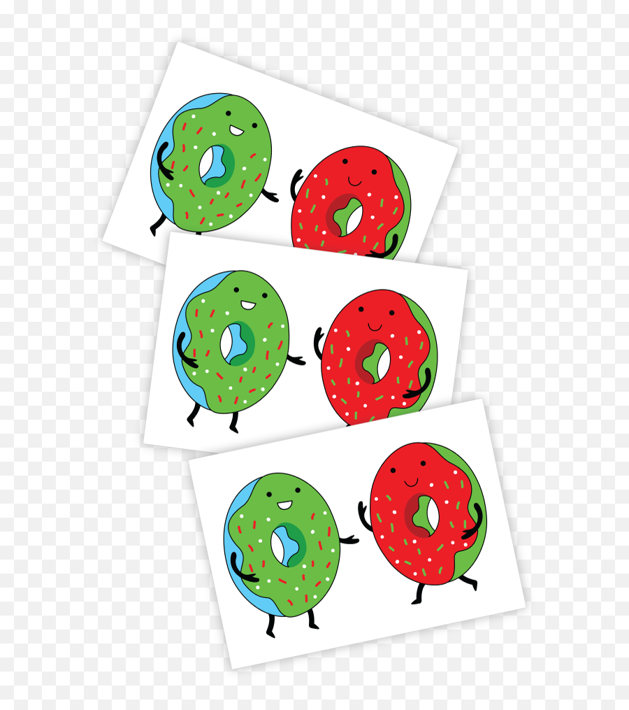 Temporary Tatttoos Food Collection - Duckystreet Emoji,A Dounut And Taco Emojis