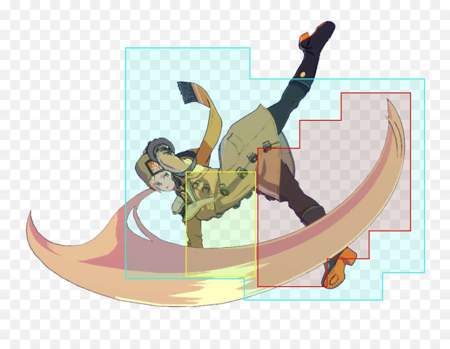 Fileggst Millia Rage 6h 1 Hitboxpng - Dustloop Wiki Emoji,Hitbox Emoticon Size