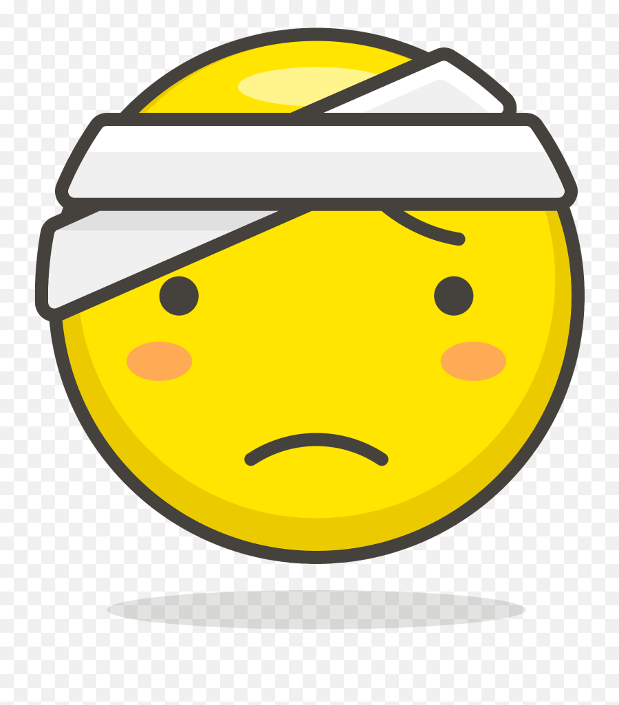 Face With Head - Transparent Head Bandage Emoji,Head Emoji