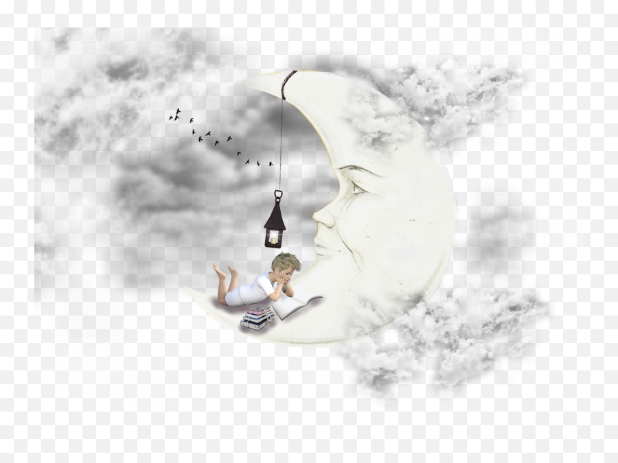 700 Free Sleep U0026 Bed Illustrations - Pixabay Child Reading On The Moon Emoji,Moon Emoji Pillows