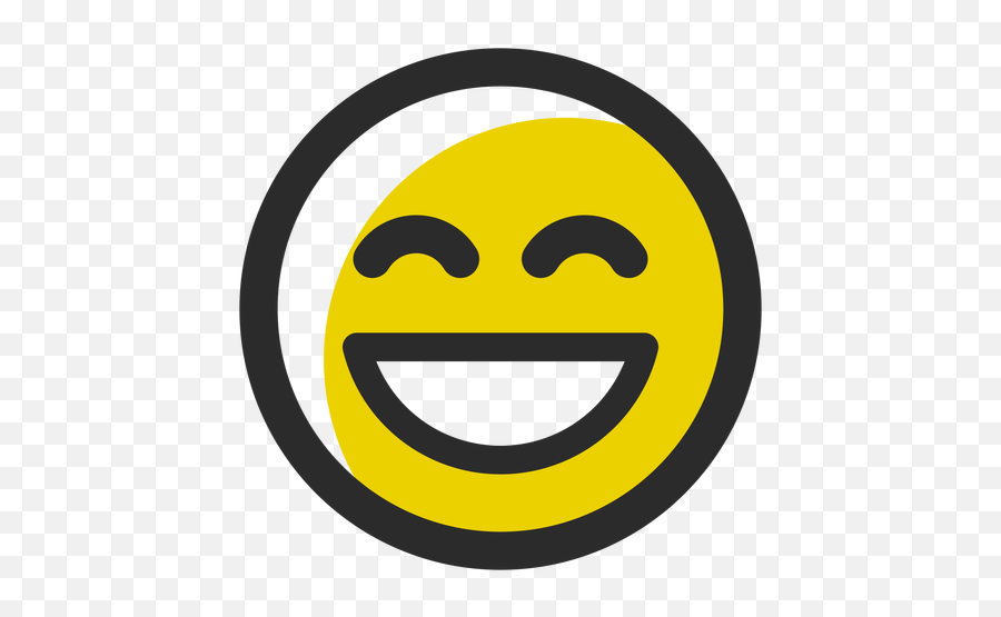 Laughing Colored Stroke Emoticon - Transparent Png U0026 Svg Emoticon De Trazo Coloreado Feliz Emoji,Code For Laughing Emoji