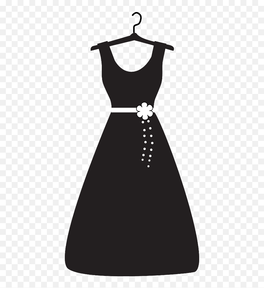 Free Dress Silhouette Clip Art Download Free Clip Art Free - Black Dress On Hanger Clipart Emoji,Emojis Dresses