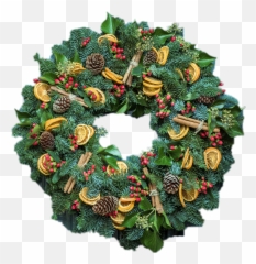 Sticker Christmas Holiday Sticker - Xmas Front Door Wreath Emoji,Holiday Wreath Emoji
