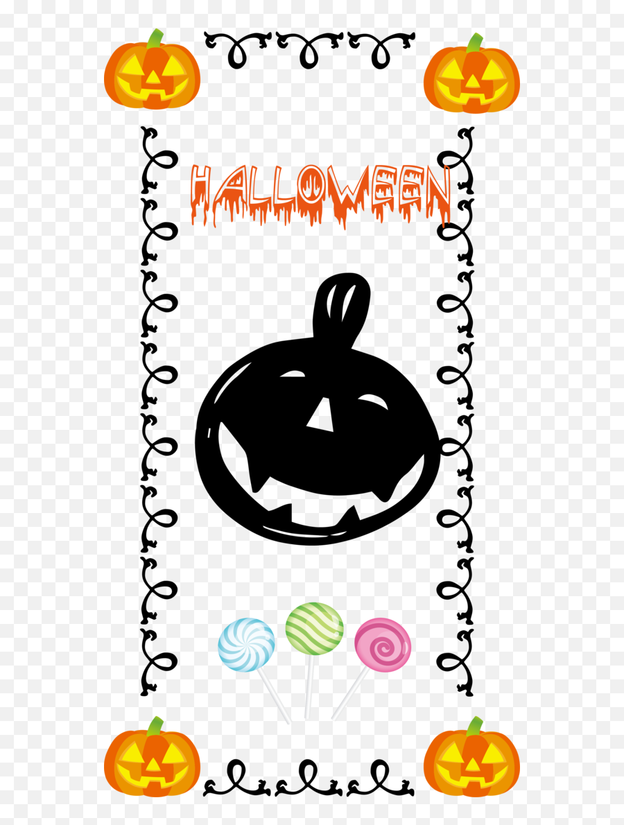 Halloween Yellow Smiley Line For Happy Halloween For - Dot Emoji,Happy Hanukkah Emoticons