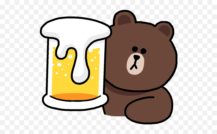 26 Idea Cony Brown Line Friends Line Sticker - Brown Bear Cartoon On Camera Emoji,Brown Bear Emoji