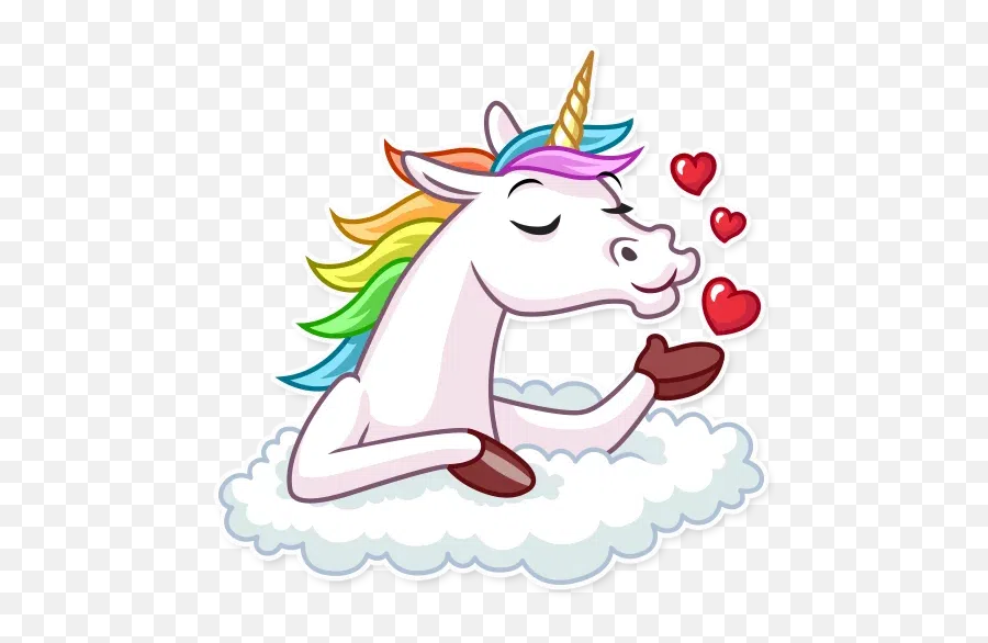 Icon Whatsapp Stickers - Stickers Cloud Cute Unicorn Telegram Sticker Emoji,Unicorn Emoticons