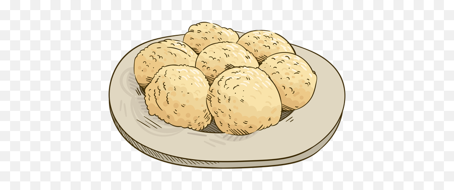 German Potato Dumplings Illustration Ad Potato - Matzah Ball Emoji,Dumpling Emoji Iphone