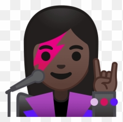 Woman Singer Emoji Clipart Free Download Transparent Png - Woman Singer Emoji,Woman Sign Emoji