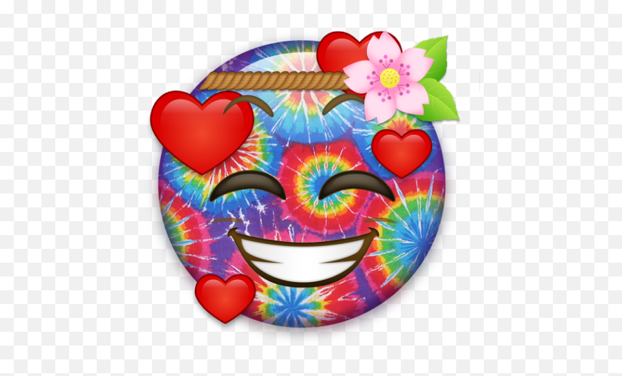 Emoji Hippy Happy Sticker - Happy,Why Do Hippies Use Emojis