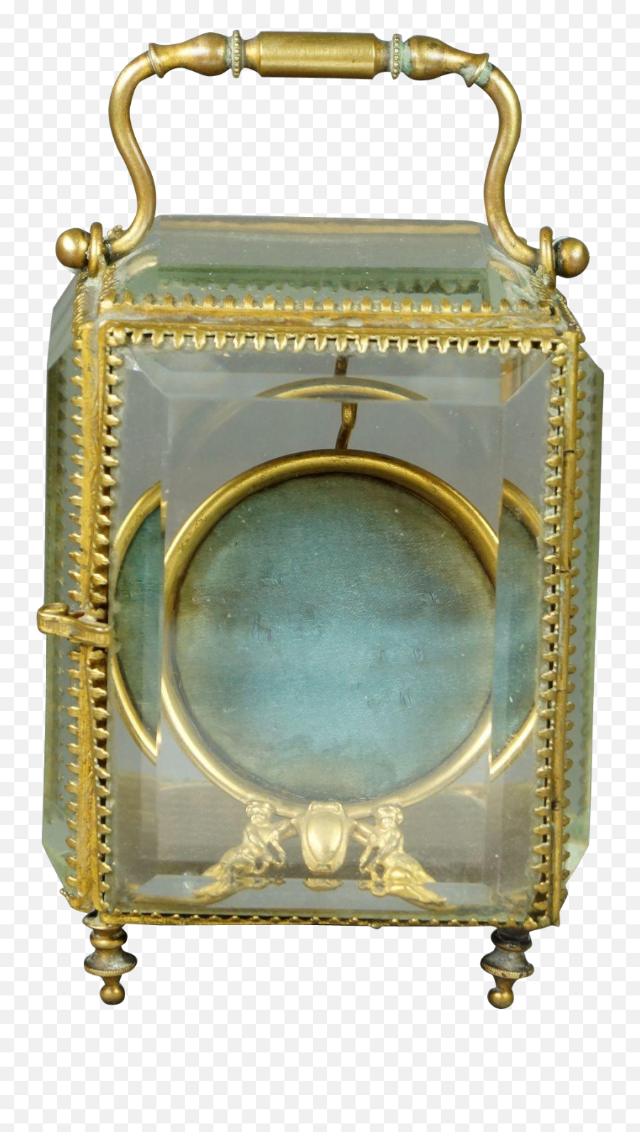 Antique French Dore Bronze Pocket Watch - Decorative Emoji,Pocket Mirror Emoji