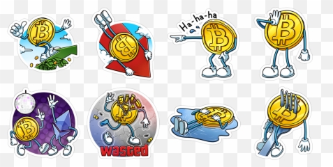 Bitcoin Telegram Stickers U2014 2017 On Behance - Crypto Telegram Stickers Emoji,Mr Meeseeks Emojis Download