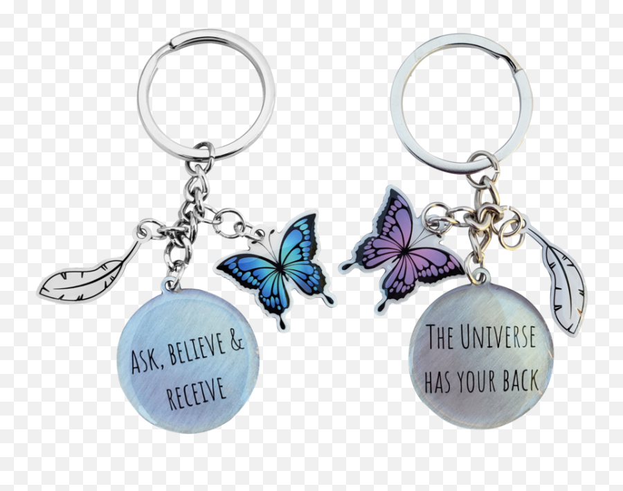 Inspirational Butterfly Keychain - With Law Of Attraction Law Of Attraction Keychain Emoji,Power Of Emotions Art Of Attraction Quotes