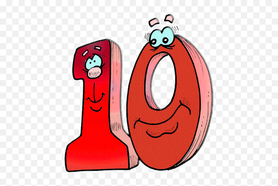Números Ou Numerais Com Carinhas Olhinhos Coloridos Em Png - 10 Emoji,Carinhas Emoticons Plaquinhas