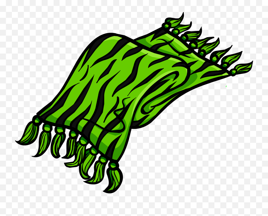 Green Zebra Scarf Club Penguin Wiki Fandom - Scarf Emoji,How To Get Zebra Emojis