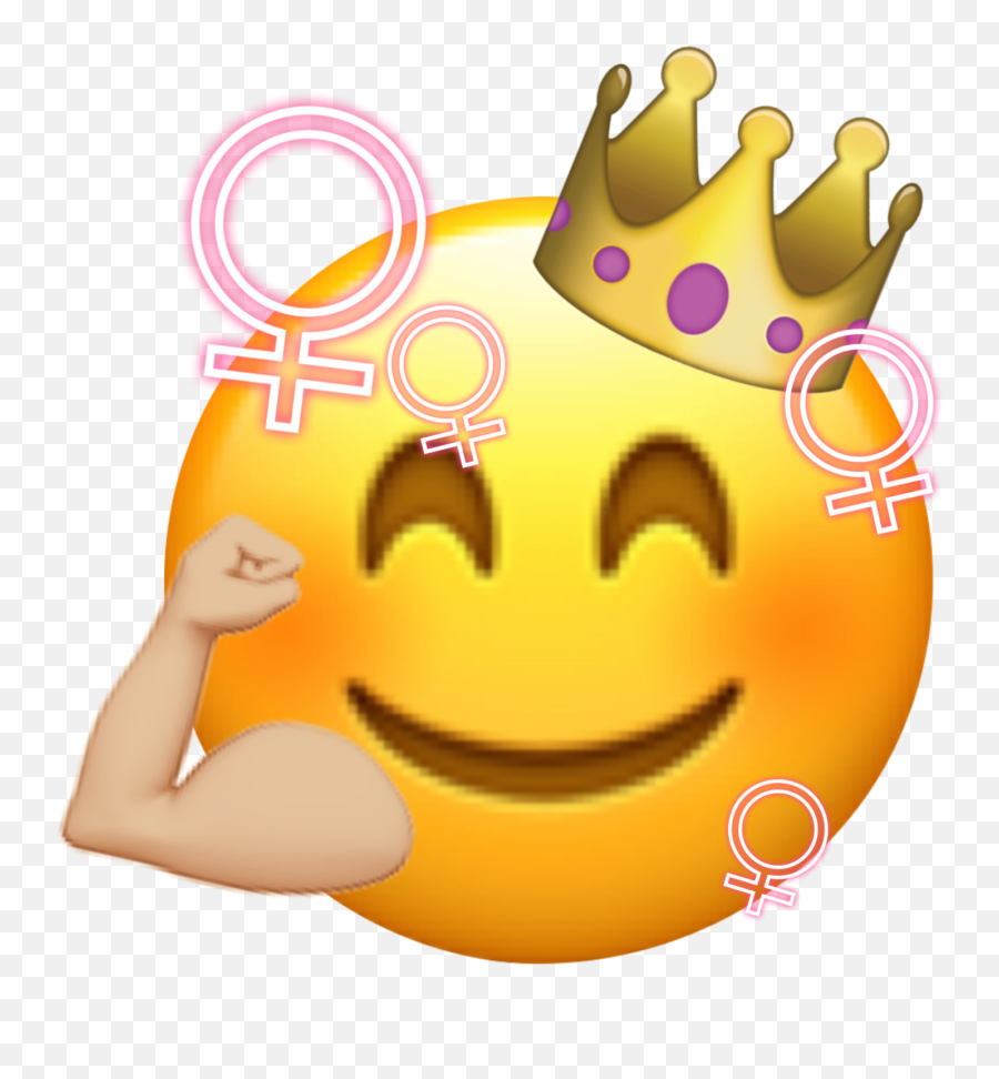 Girlpower Emojiemojiiphone Sticker By U2022florartu2022,Power Thirst Emoji