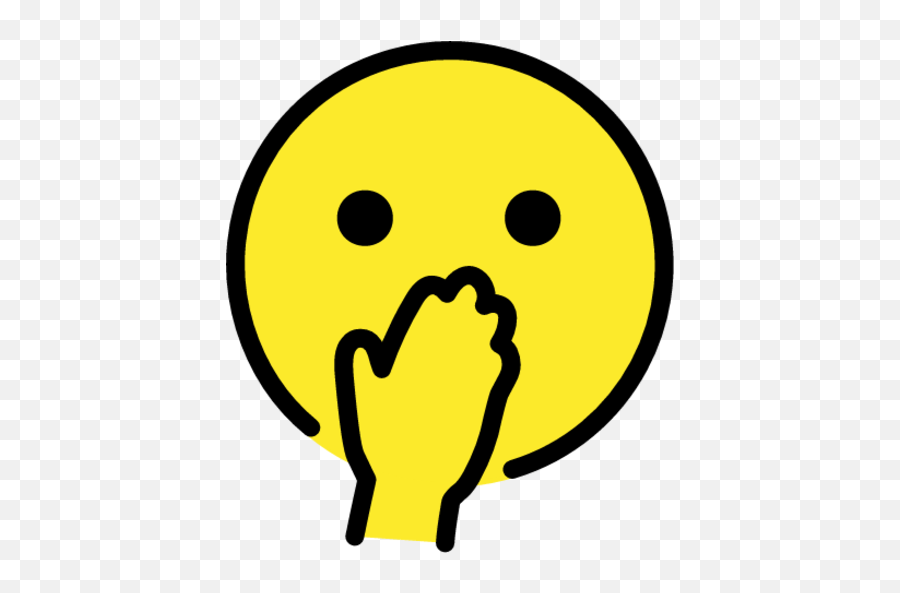 Face With Hand Over Emoji - Happy,Emoji With Hand To Face Looking Up