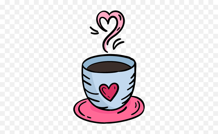 Coffee Cup With Heart - Transparent Png U0026 Svg Vector File Xícara De Café Desenho Png Emoji,Cup Of Hot Tea Emoji