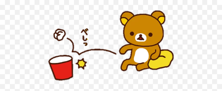 Rilakkuma Stickers - Live Wa Stickers Rilakkuma Sticker Whatsapp Png Emoji,Emotion De Ositos Para Wassap